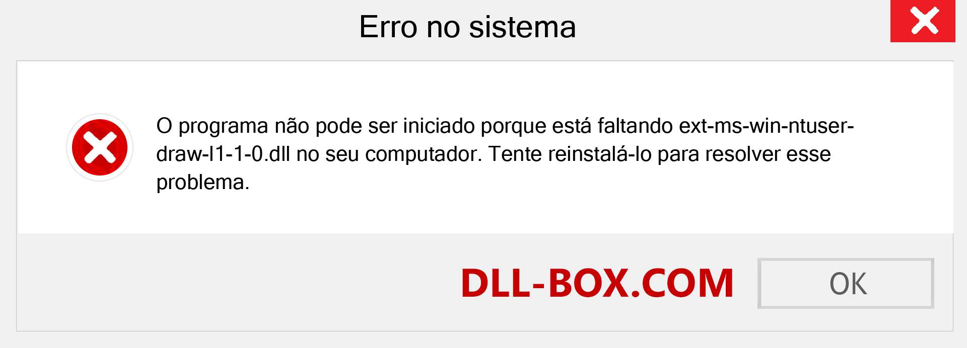 Arquivo ext-ms-win-ntuser-draw-l1-1-0.dll ausente ?. Download para Windows 7, 8, 10 - Correção de erro ausente ext-ms-win-ntuser-draw-l1-1-0 dll no Windows, fotos, imagens